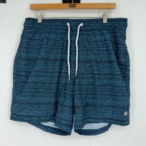 NEW Sperry Blue Patterned Swim Trunks XL Mens